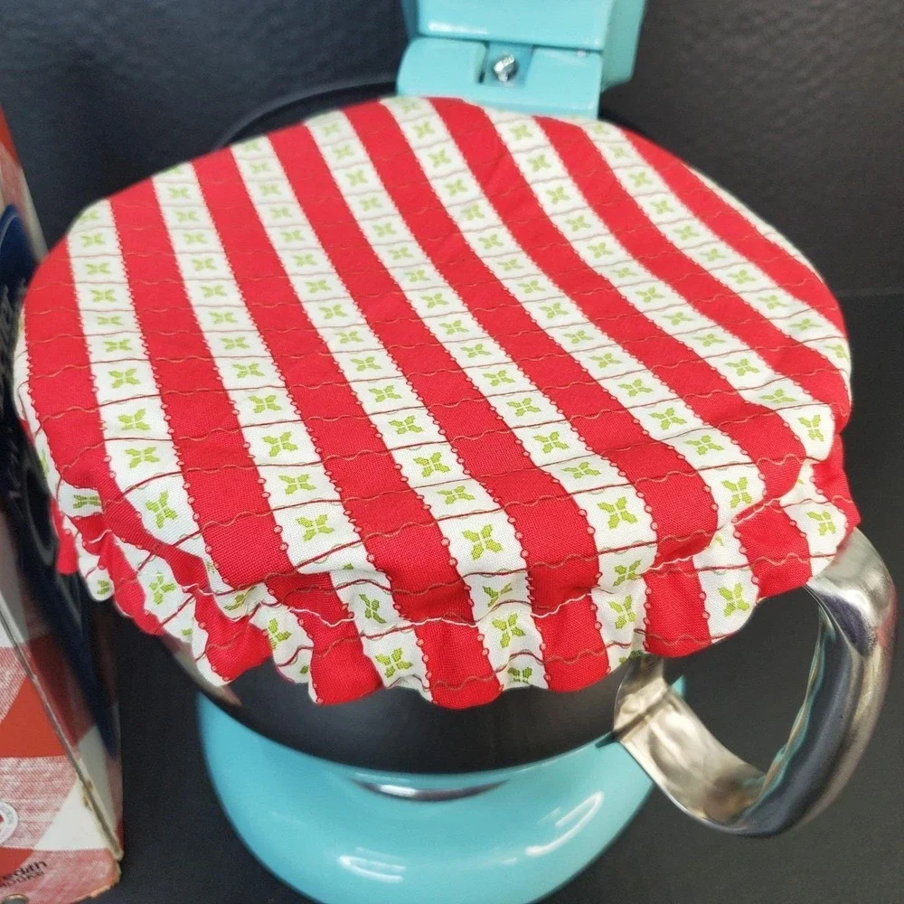 Retro Kitschy Kitchen Reversible KitchenAid Mixer Mixing Bowl‎ Cover